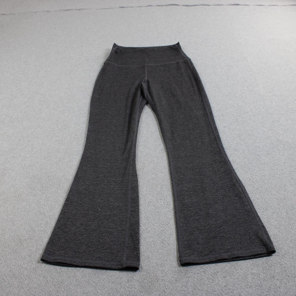 Quince Pants Womens Small Gray Flare Leg Jersey Yoga Stretch Pull On Workout Gym